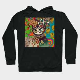 Cat in a joker costume Hoodie